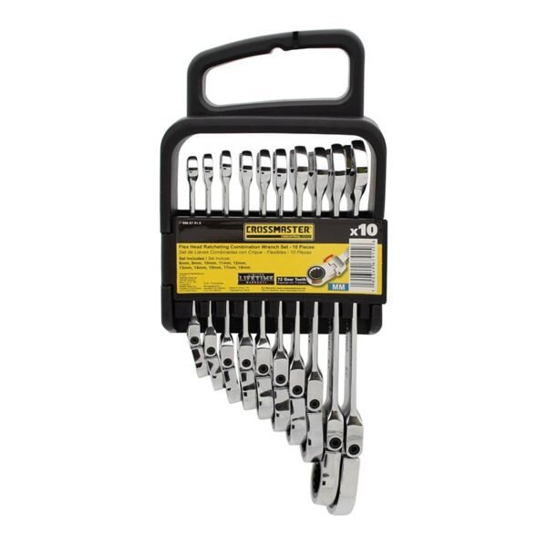 Set de llaves combinadas con crique flexible - 10 piezas